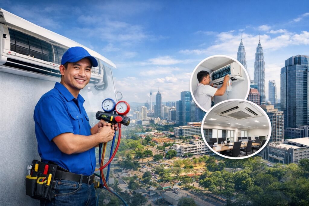 Aircond repair and servicing technician in Petaling Jaya for residential and office air conditioning