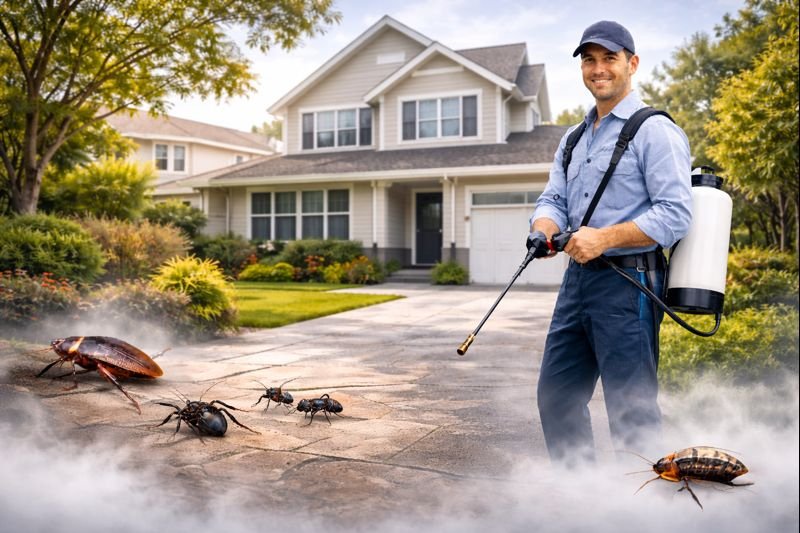 Pest control service Subang Jaya treating cockroach and ant infestation at residential home
