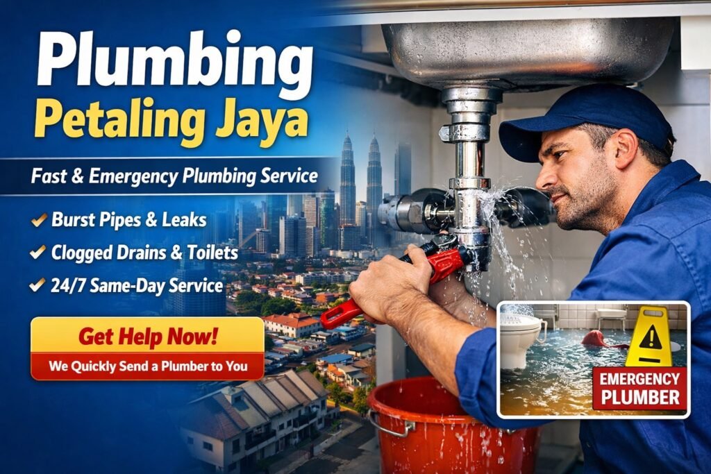 Emergency plumbing repair in Petaling Jaya residential home